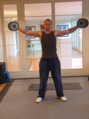 dumbbell side lateral