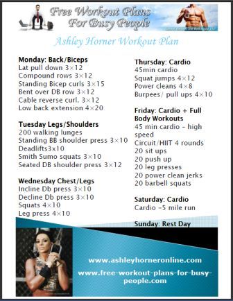 ashley horner workout
