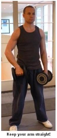 dumbbell front raise