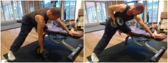 one arm dumbbell row