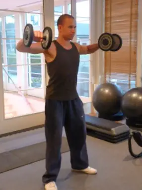 dumbbell side lateral